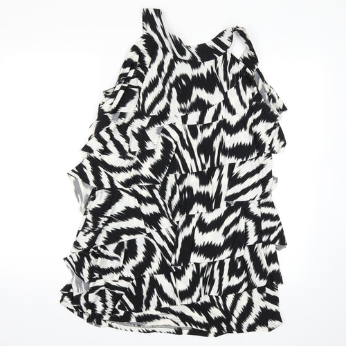 Simply Be Womens White Animal Print  Basic Blouse Size 18