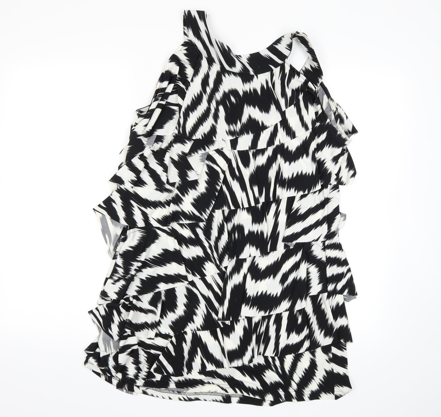 Simply Be Womens White Animal Print  Basic Blouse Size 18