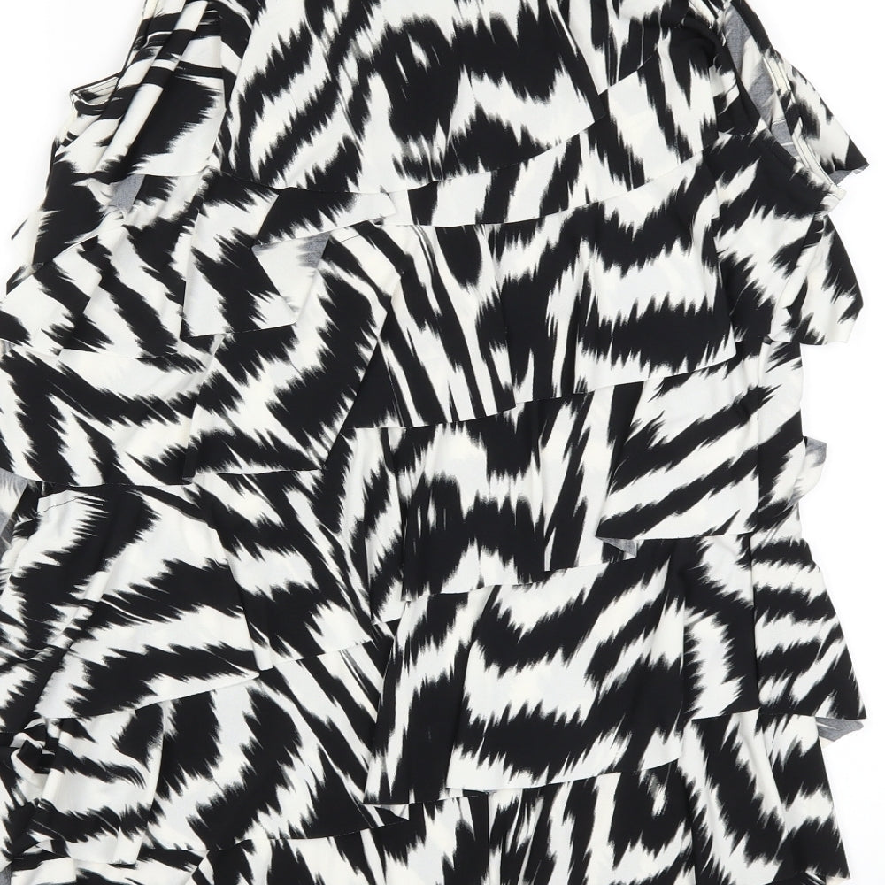 Simply Be Womens White Animal Print  Basic Blouse Size 18