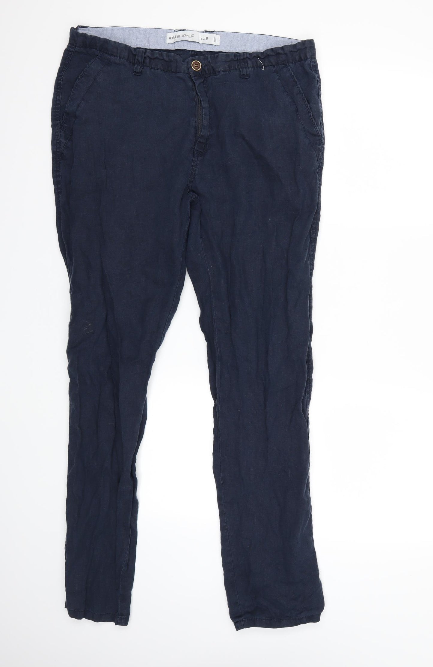 Denim & Co. Mens Blue   Trousers  Size 36 in L30 in