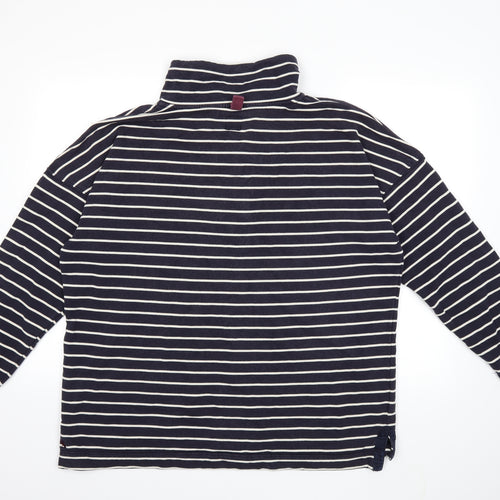 Joules Womens Blue Striped  Pullover Sweatshirt Size 18