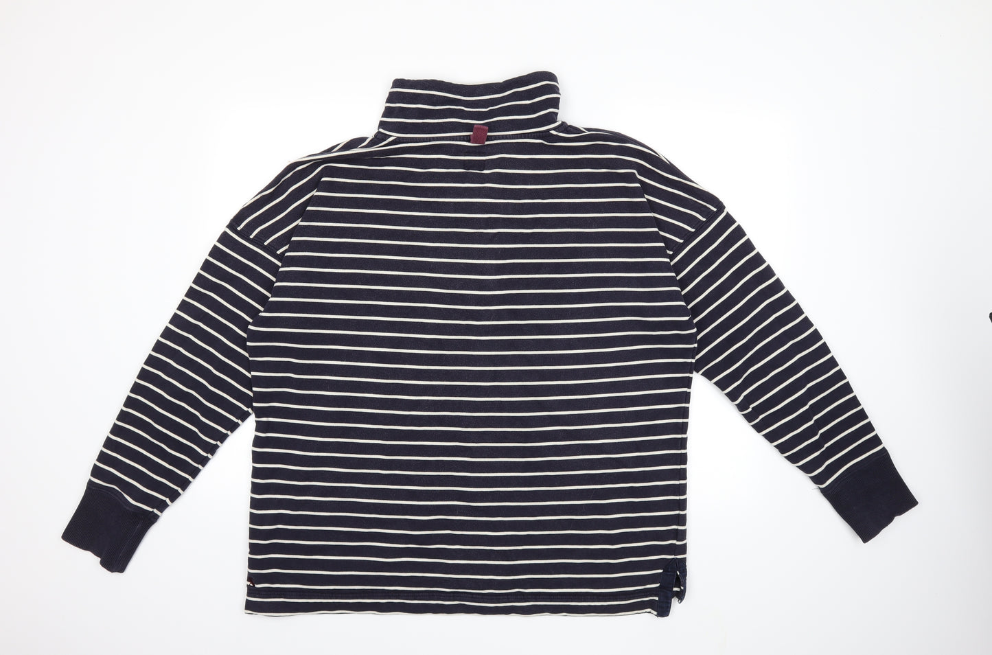 Joules Womens Blue Striped  Pullover Sweatshirt Size 18