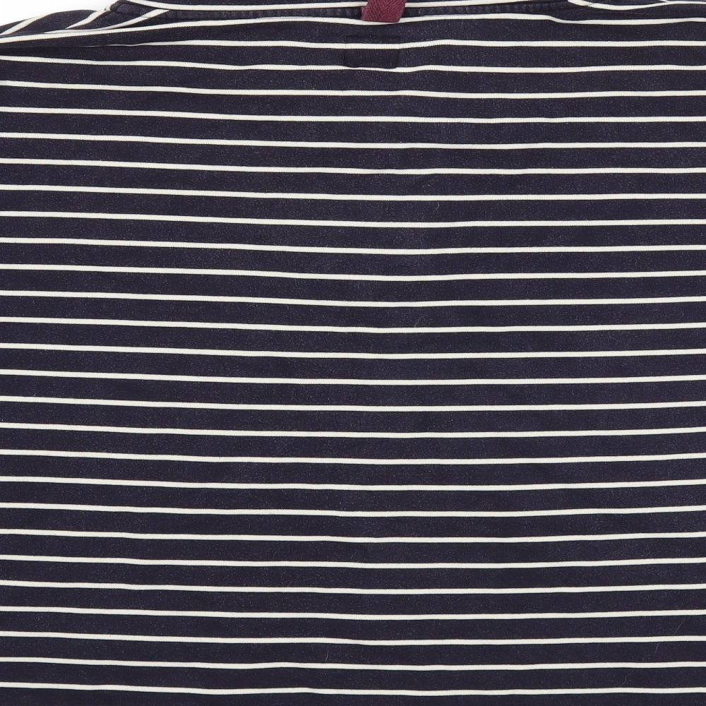 Joules Womens Blue Striped  Pullover Sweatshirt Size 18