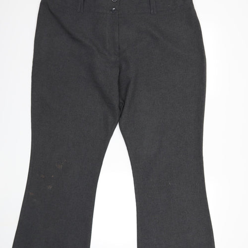 Papaya Womens Grey   Trousers  Size 24 L31 in