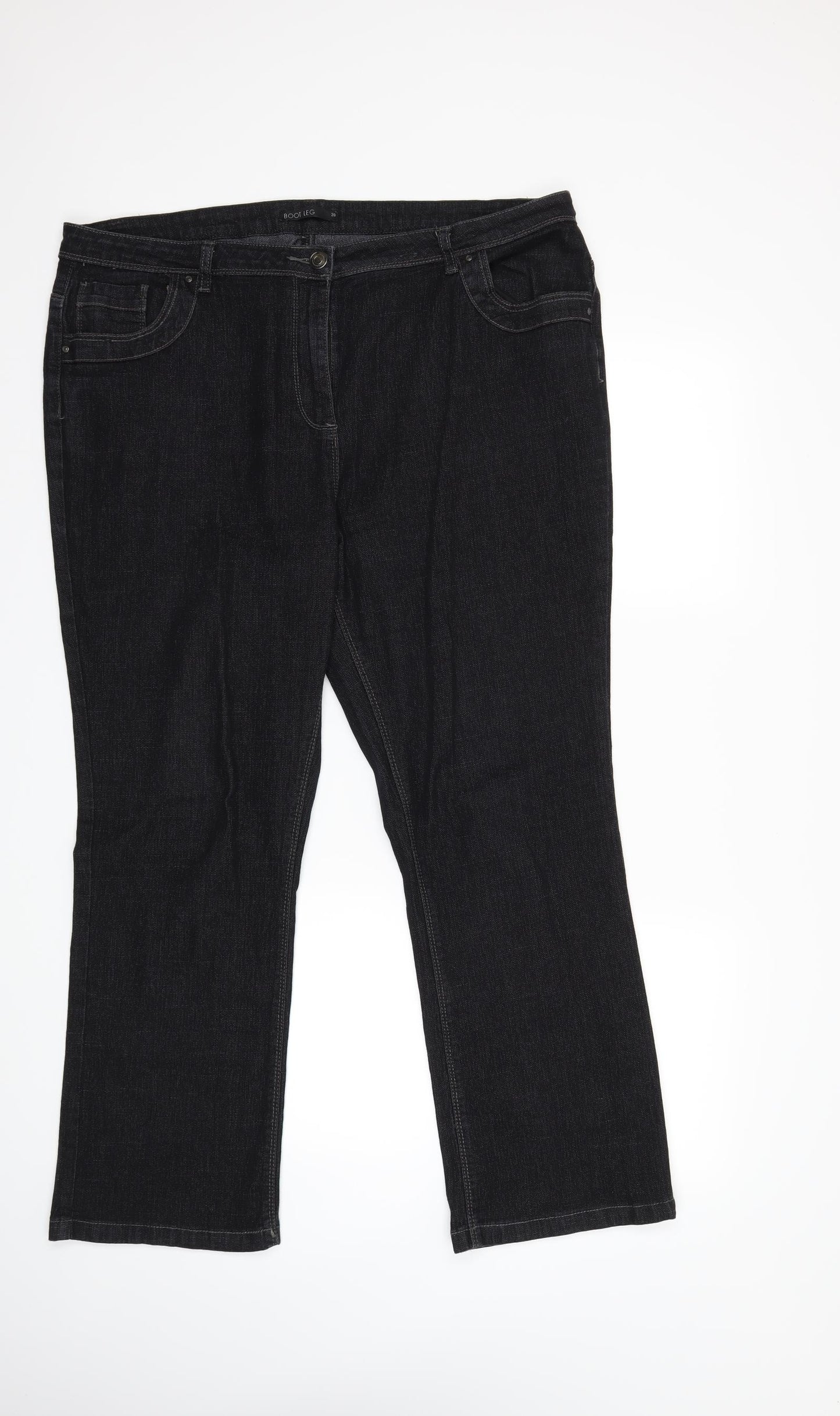 Preworn Womens Blue  Denim Bootcut Jeans Size 20 L27 in