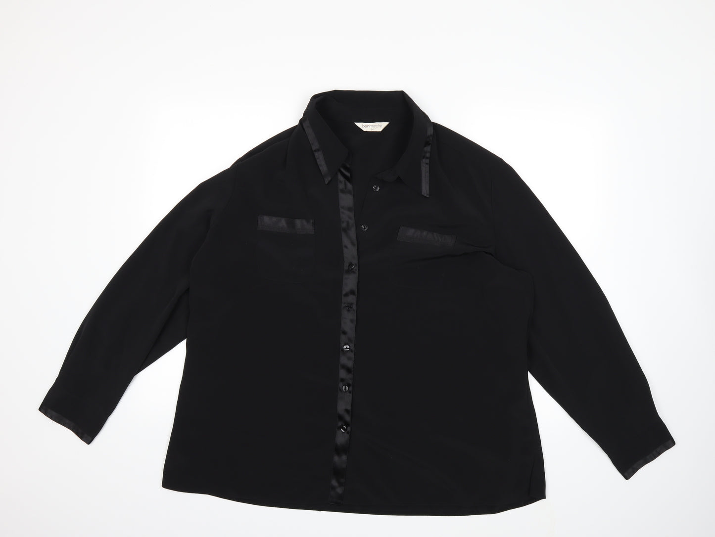 Bonmarché Womens Black   Basic Blouse Size 24