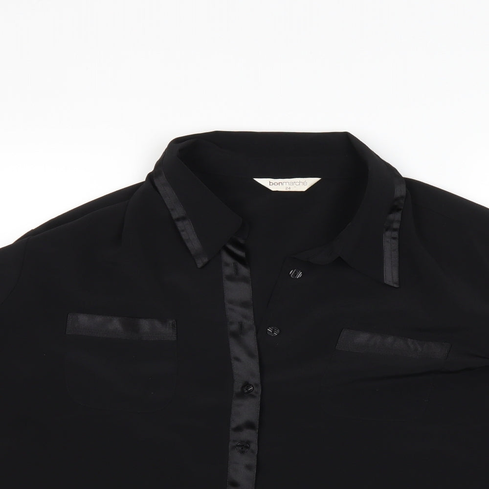 Bonmarché Womens Black   Basic Blouse Size 24