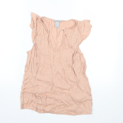H&M Womens Pink   Basic Blouse Size 6