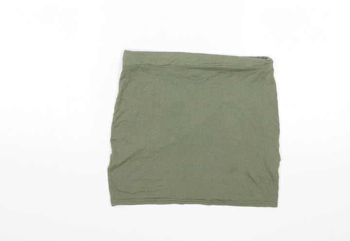 boohoo Womens Green Mini Skirt Size 6