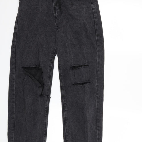 SheIn Womens Black  Denim Straight Jeans Size XS L30 in