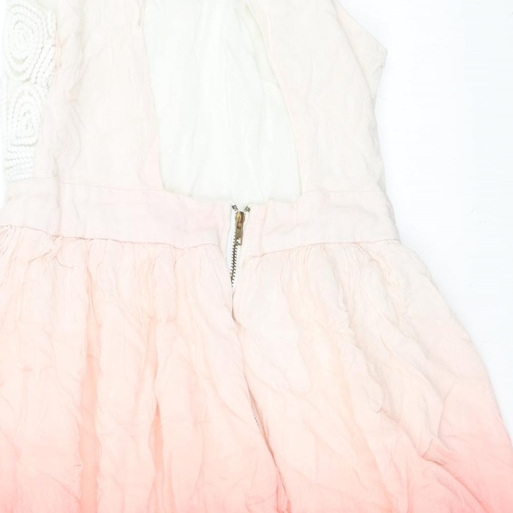 Blue Vanilla Womens Pink   Skater Dress  Size 8
