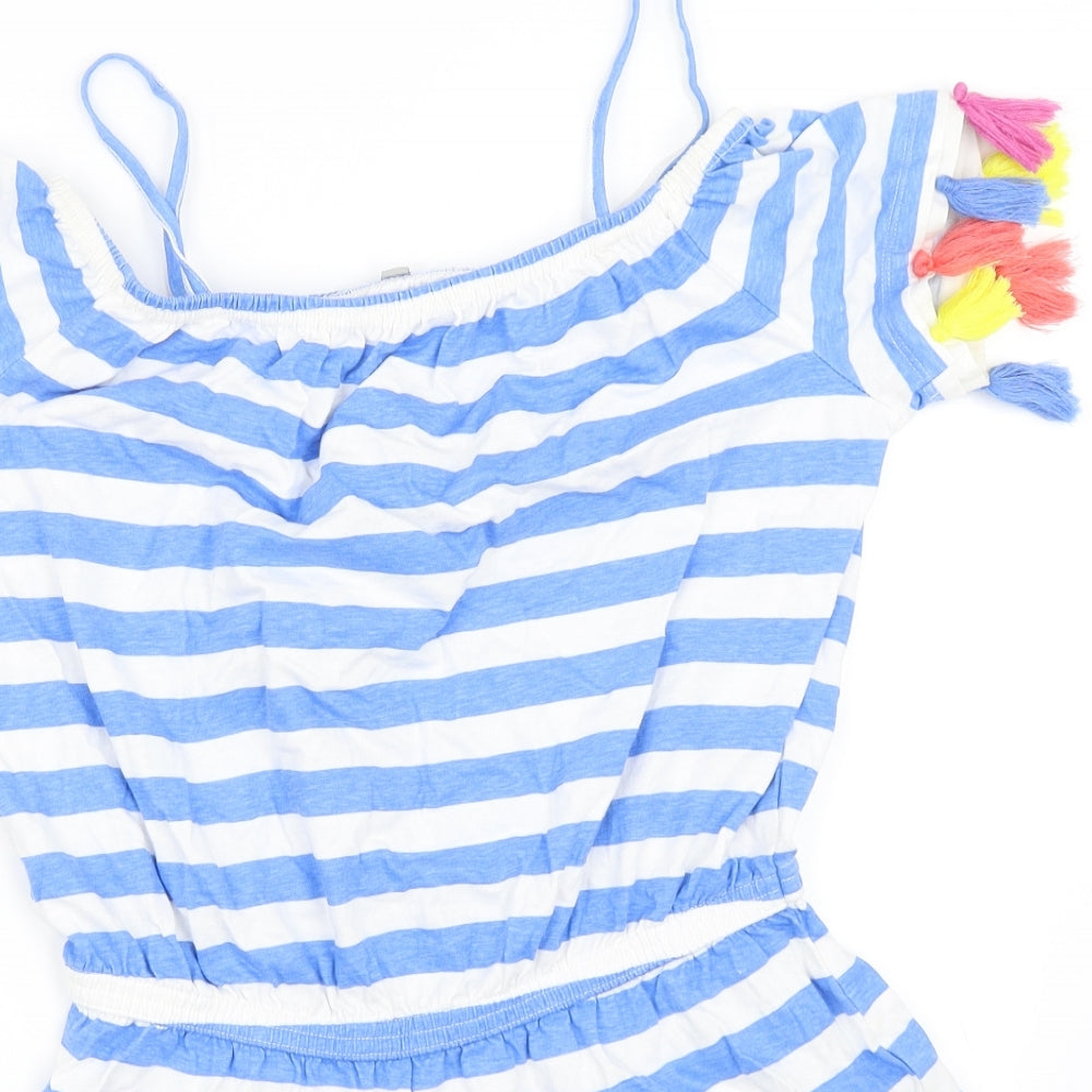 Preworn Girls Blue   Playsuit One-Piece Size 12-13 Years