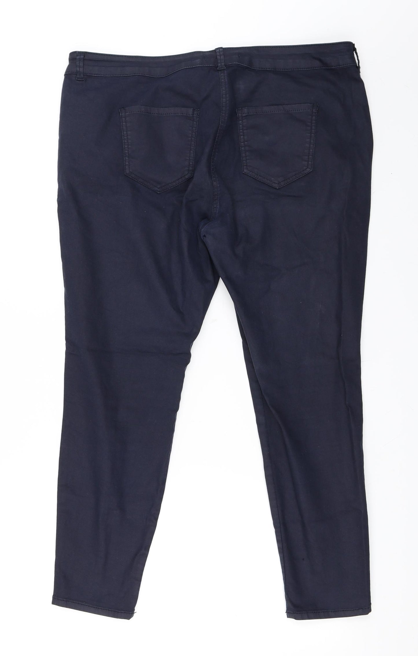 NEXT Womens Blue   Cropped Trousers Size 18 L26 in