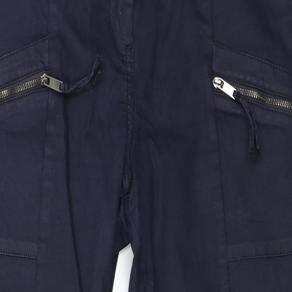 NEXT Womens Blue   Cropped Trousers Size 18 L26 in