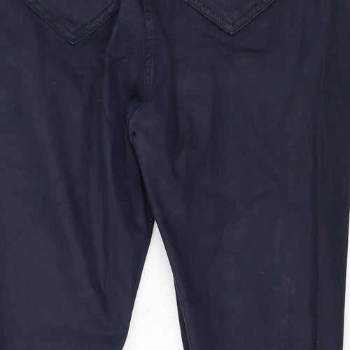 NEXT Womens Blue   Cropped Trousers Size 18 L26 in
