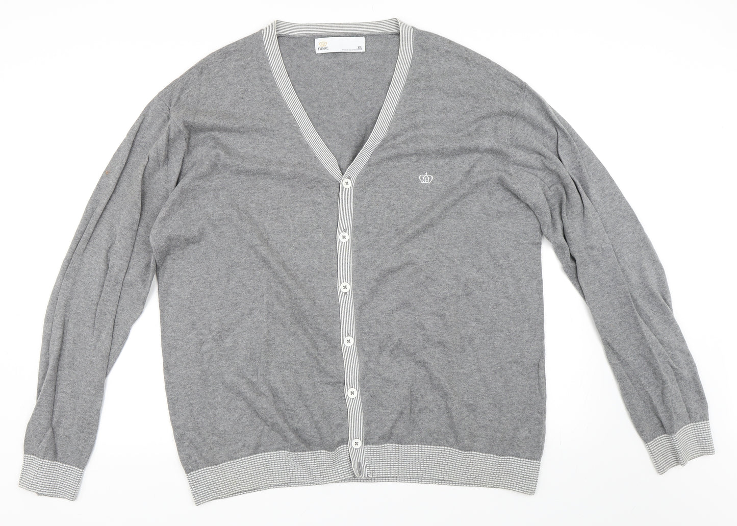 NEXT Mens Grey   Cardigan Jumper Size 2XL