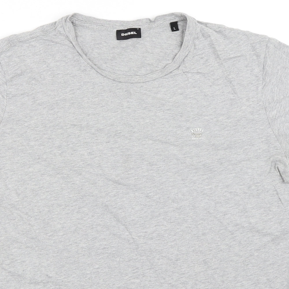 Diesel Mens Grey    T-Shirt Size L