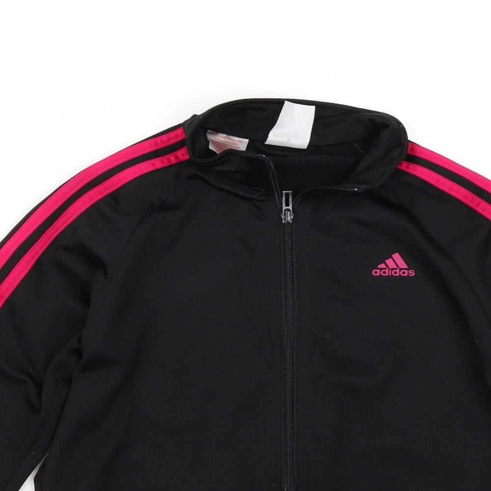 adidas Girls Black   Jacket Coat Size 13 Years