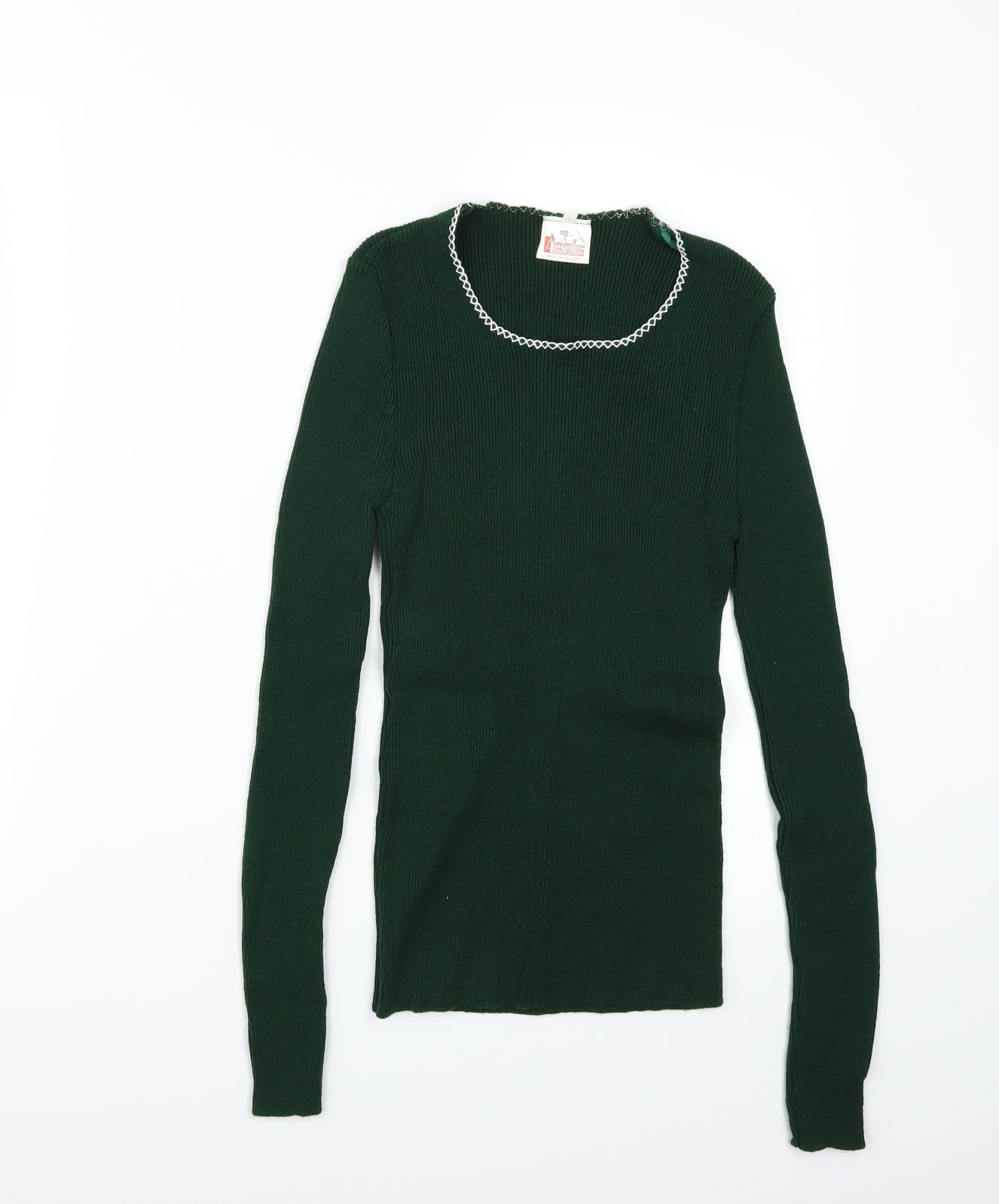 100acrylic Womens Green   Basic T-Shirt Size M