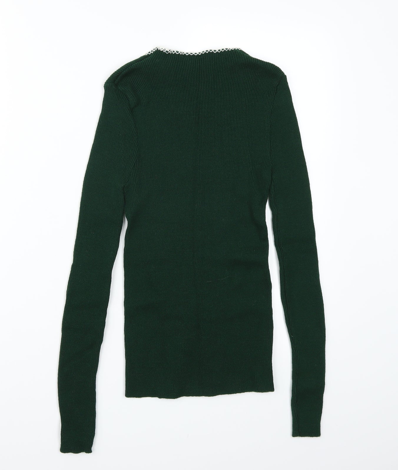 100acrylic Womens Green   Basic T-Shirt Size M