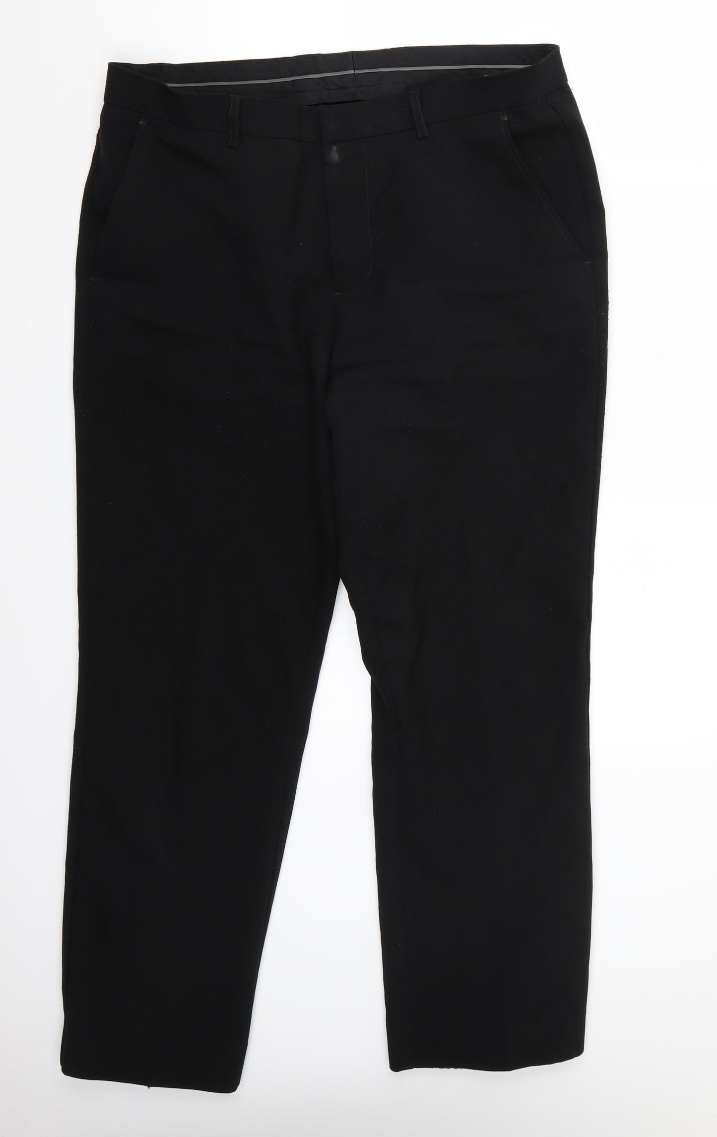 Peacocks Mens Black   Trousers  Size 36 L29 in