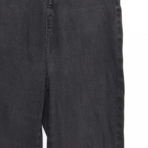 Denim & Co. Womens Black   Straight Jeans Size 14 L31 in