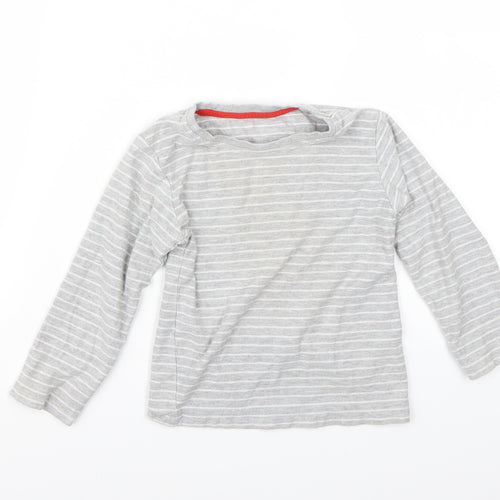 Matalan Boys Grey Striped  Basic T-Shirt Size 3 Years
