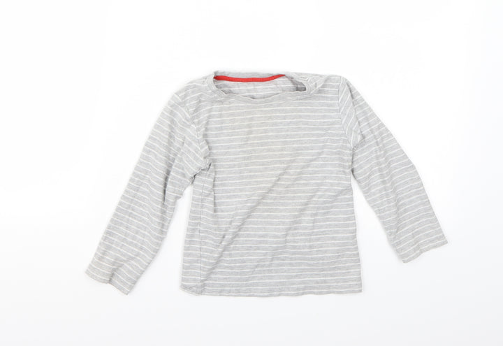 Matalan Boys Grey Striped Basic T-Shirt Size 3 Years