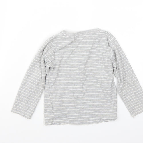Matalan Boys Grey Striped  Basic T-Shirt Size 3 Years