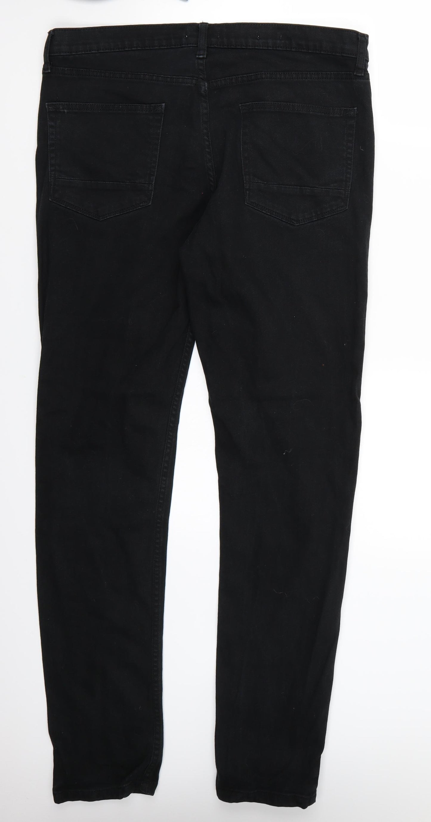 Topman Mens Black   Straight Jeans Size 36 L31 in