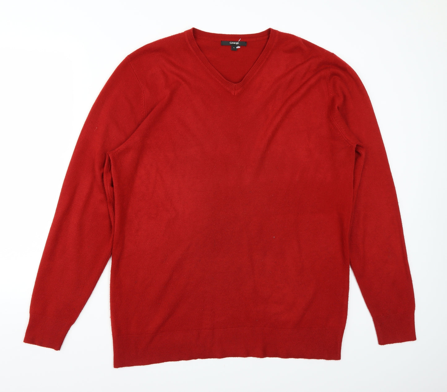 George Mens Red   Pullover Jumper Size L