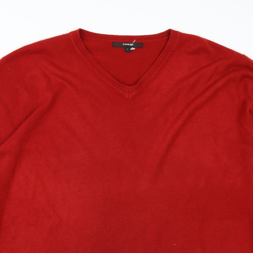 George Mens Red   Pullover Jumper Size L