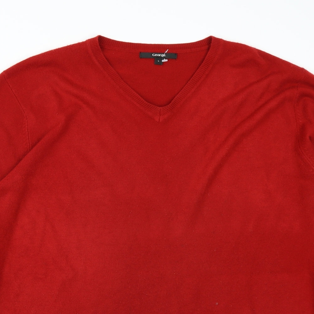 George Mens Red   Pullover Jumper Size L