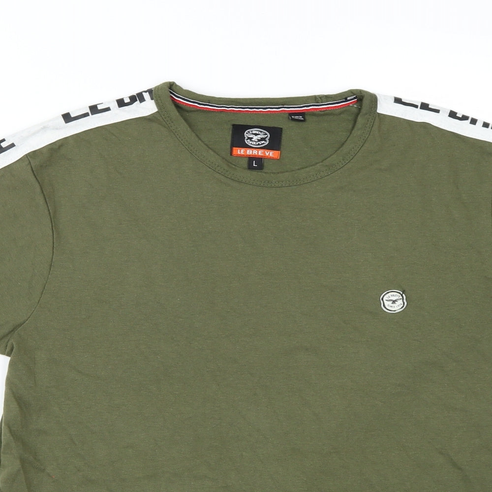 Le Breve Mens Green    T-Shirt Size L