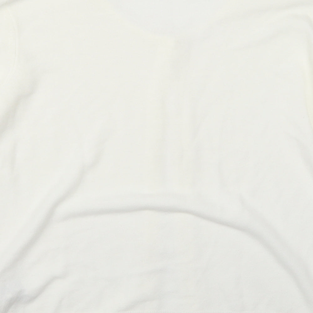 Marks and Spencer Womens White   Cardigan Jumper Size 16