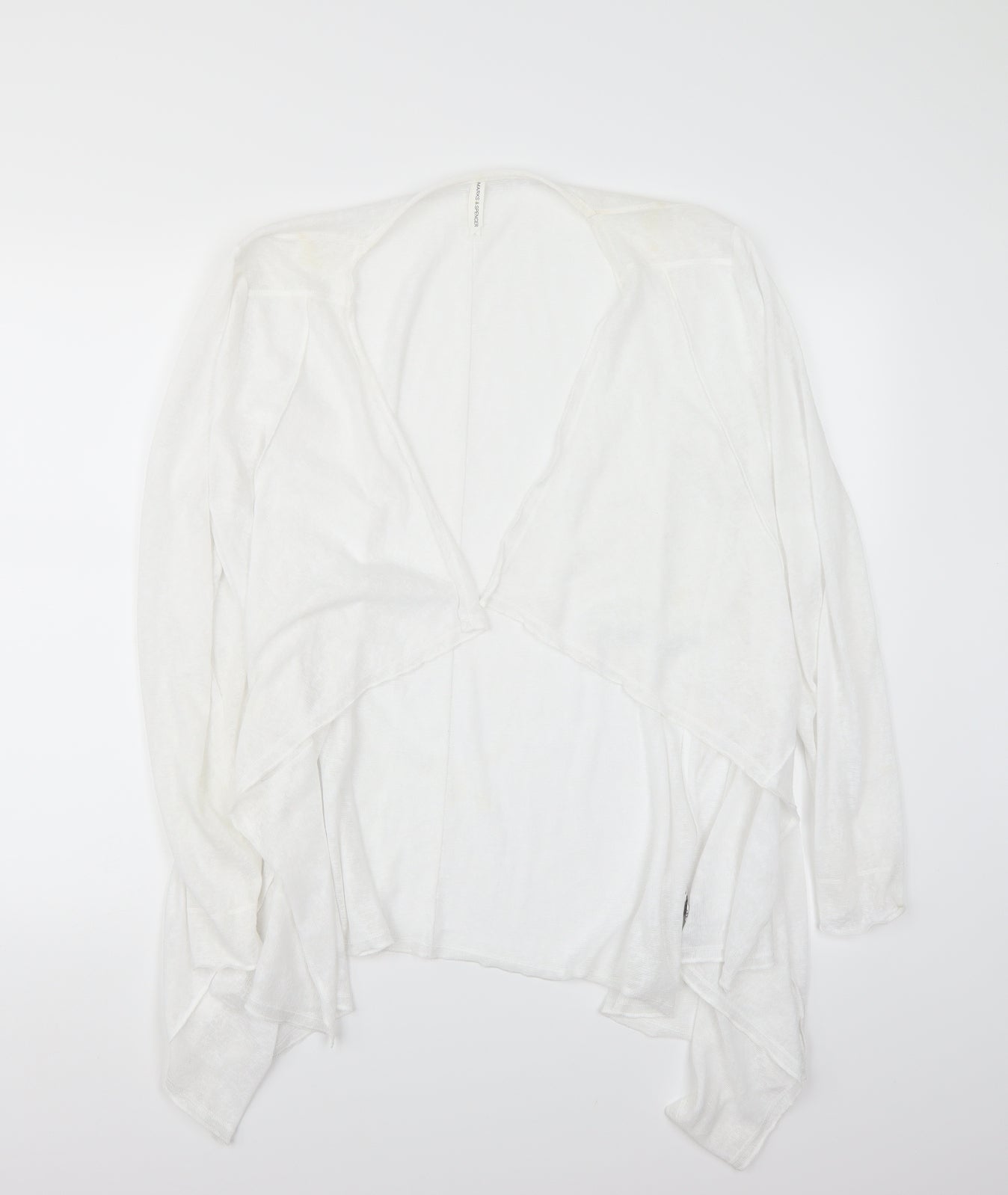 Marks and Spencer Womens White   Cardigan Jumper Size 16