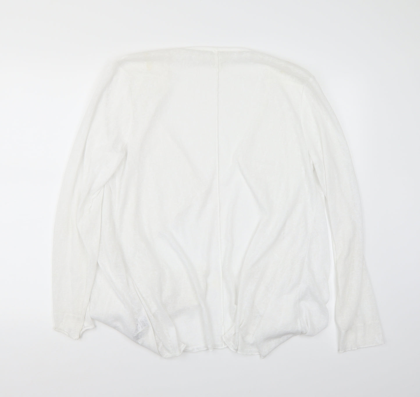 Marks and Spencer Womens White   Cardigan Jumper Size 16