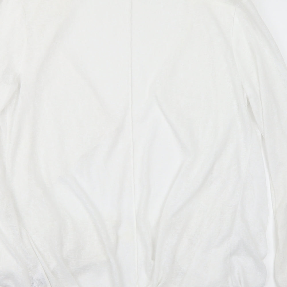 Marks and Spencer Womens White   Cardigan Jumper Size 16