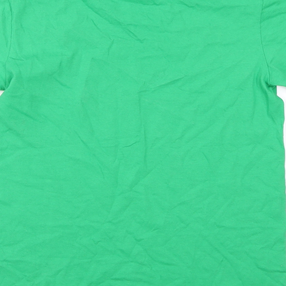 Gildan Boys Green  Rayon Basic T-Shirt Size S