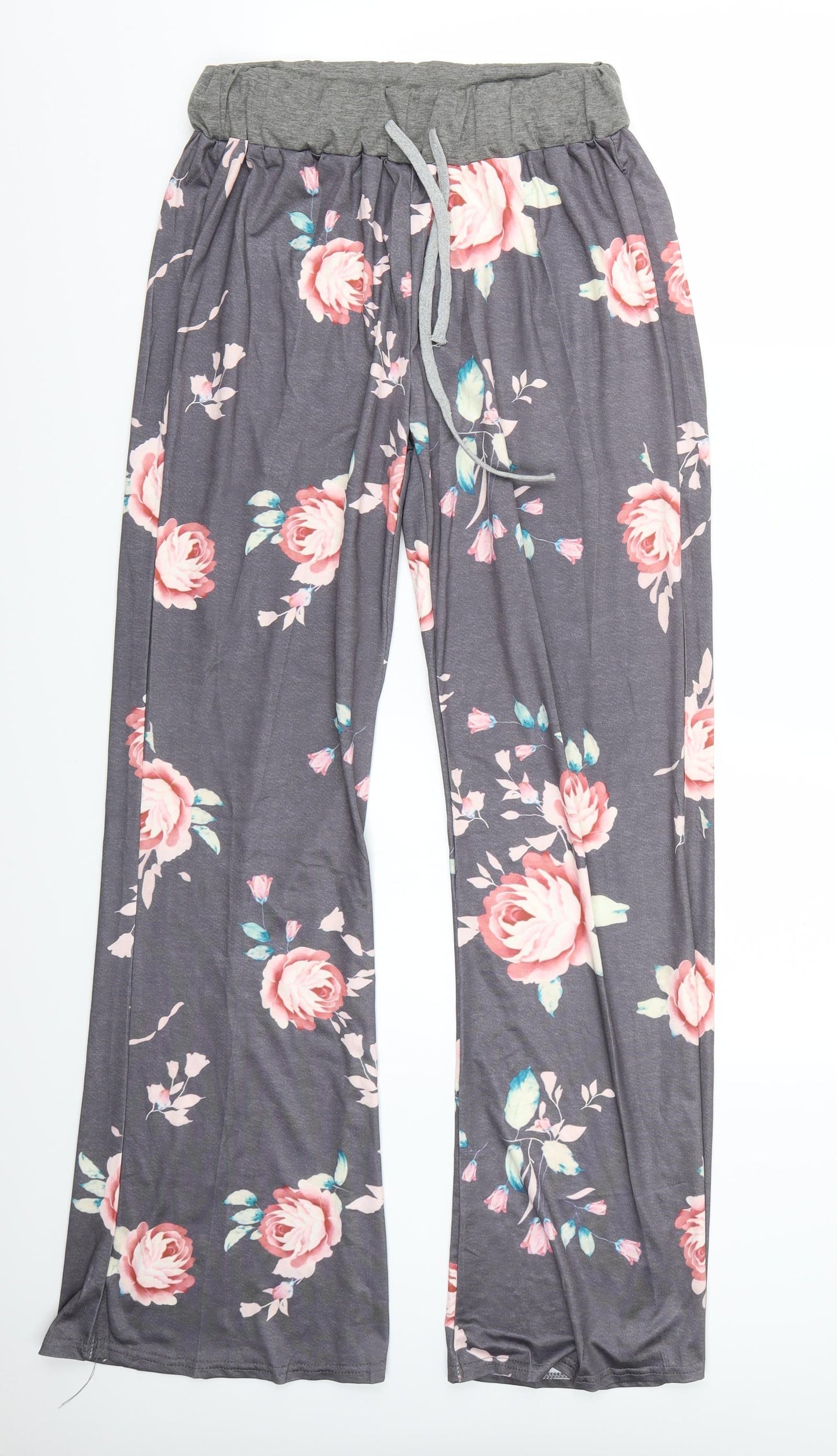 Preworn Womens Grey Floral  Top Pyjama Pants