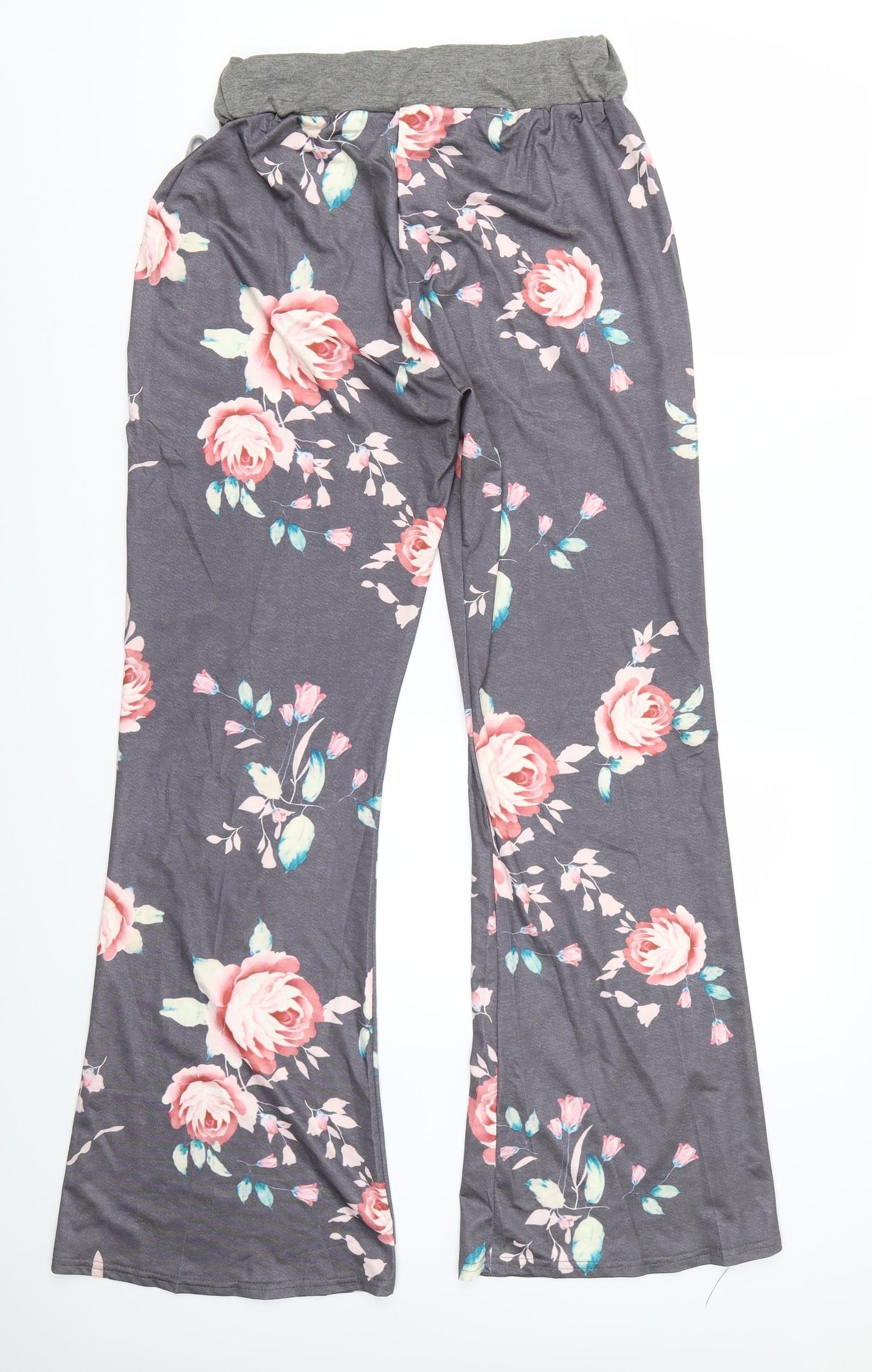 Preworn Womens Grey Floral  Top Pyjama Pants