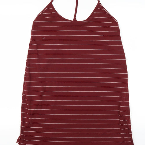 SheIn Womens Red Striped  Tank Dress  Size L