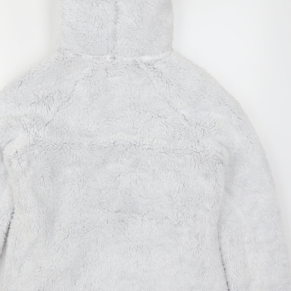 F&F Womens Grey  Fleece Top Pyjama Top Size 8