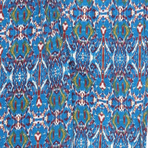 Pretty Secrets Womens Blue Geometric  Trousers  Size 16 L27 in