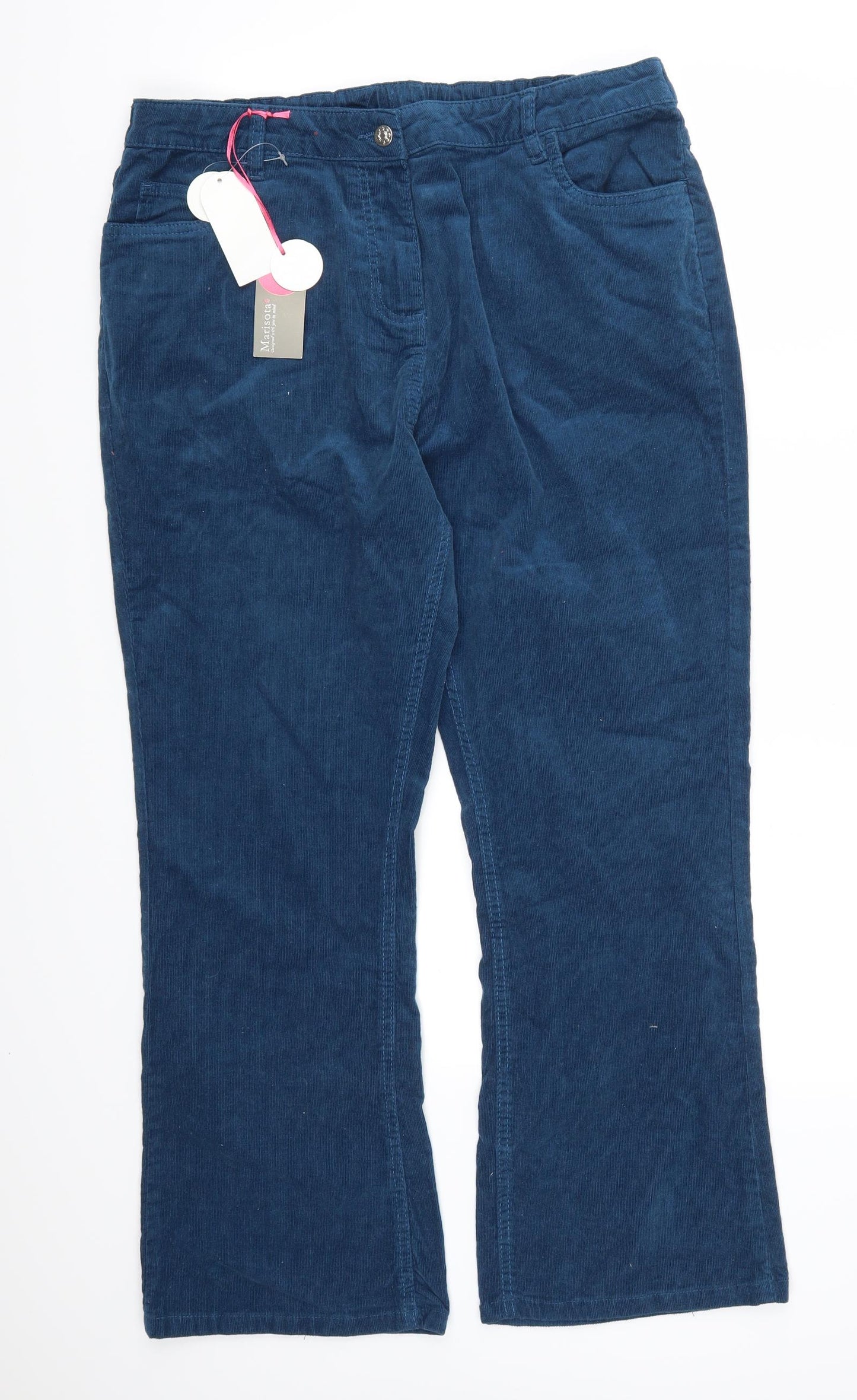 Marisota Womens Blue  Corduroy Trousers  Size 18 L27 in
