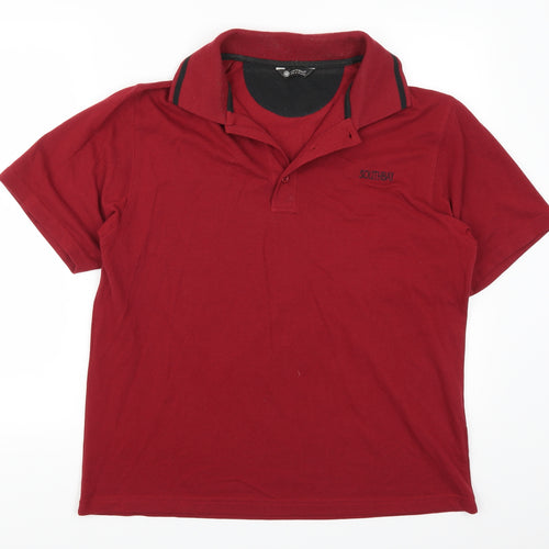 Southbay Mens Red    Polo Size M