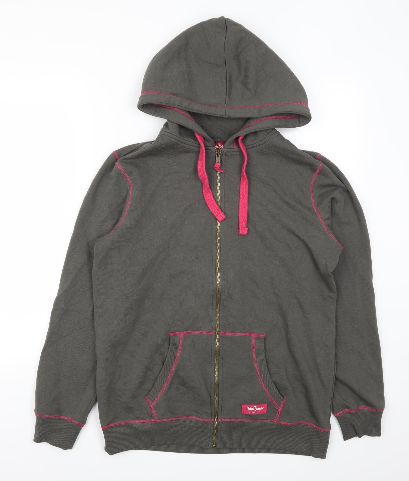 John Baner Womens Brown   Full Zip Hoodie Size M