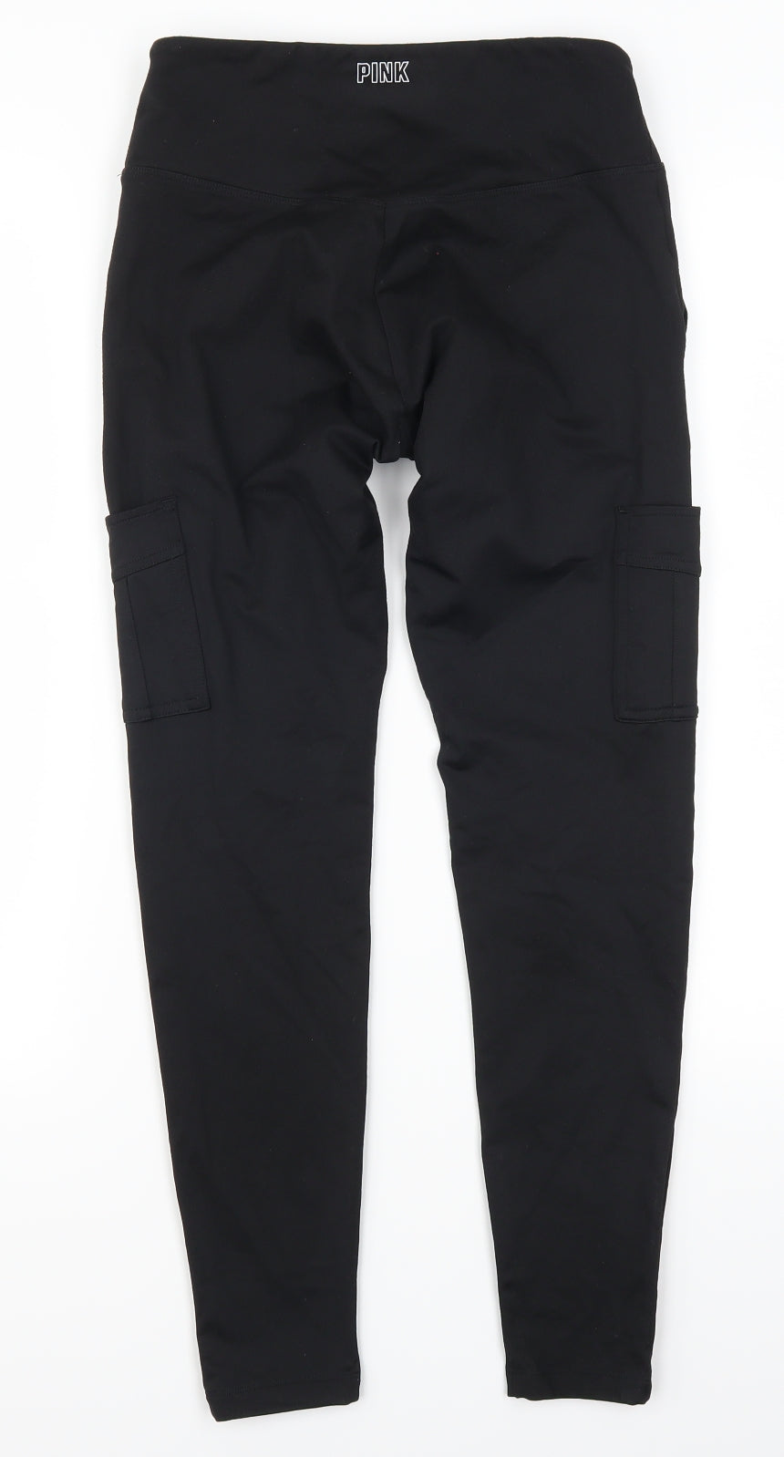 PINK Womens Black   Track Pants Leggings Size S L27 in