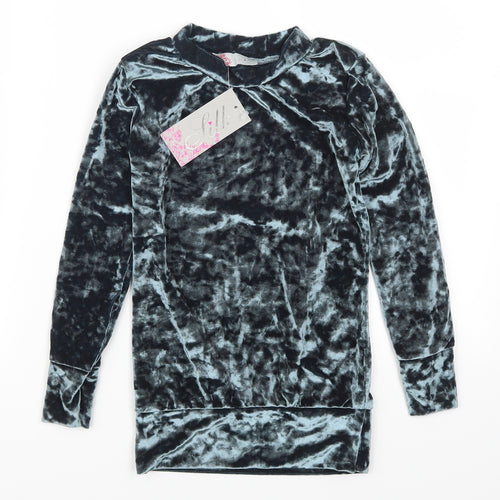 Silk Girls Blue   Pullover Sweatshirt Size 5-6 Years