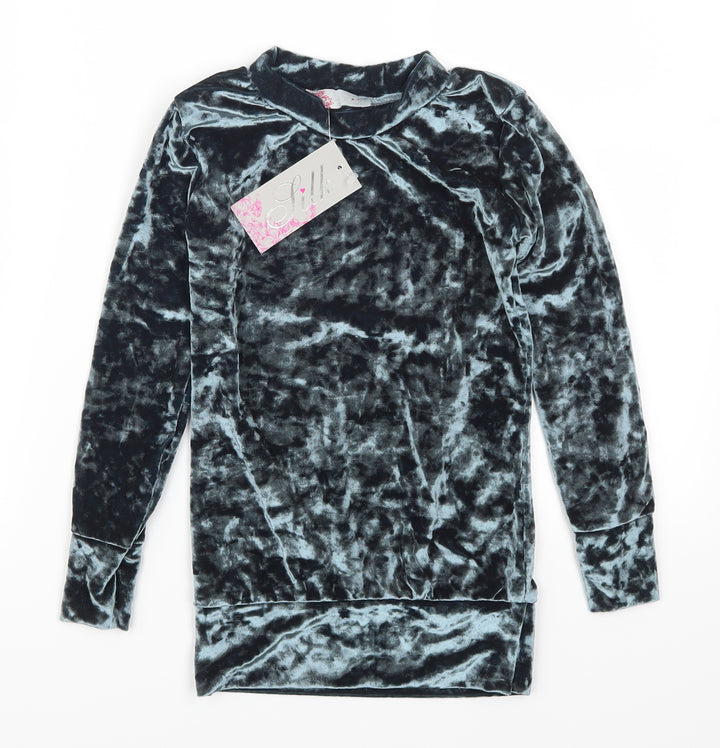 Silk Girls Blue Pullover Sweatshirt Size 5-6 Years
